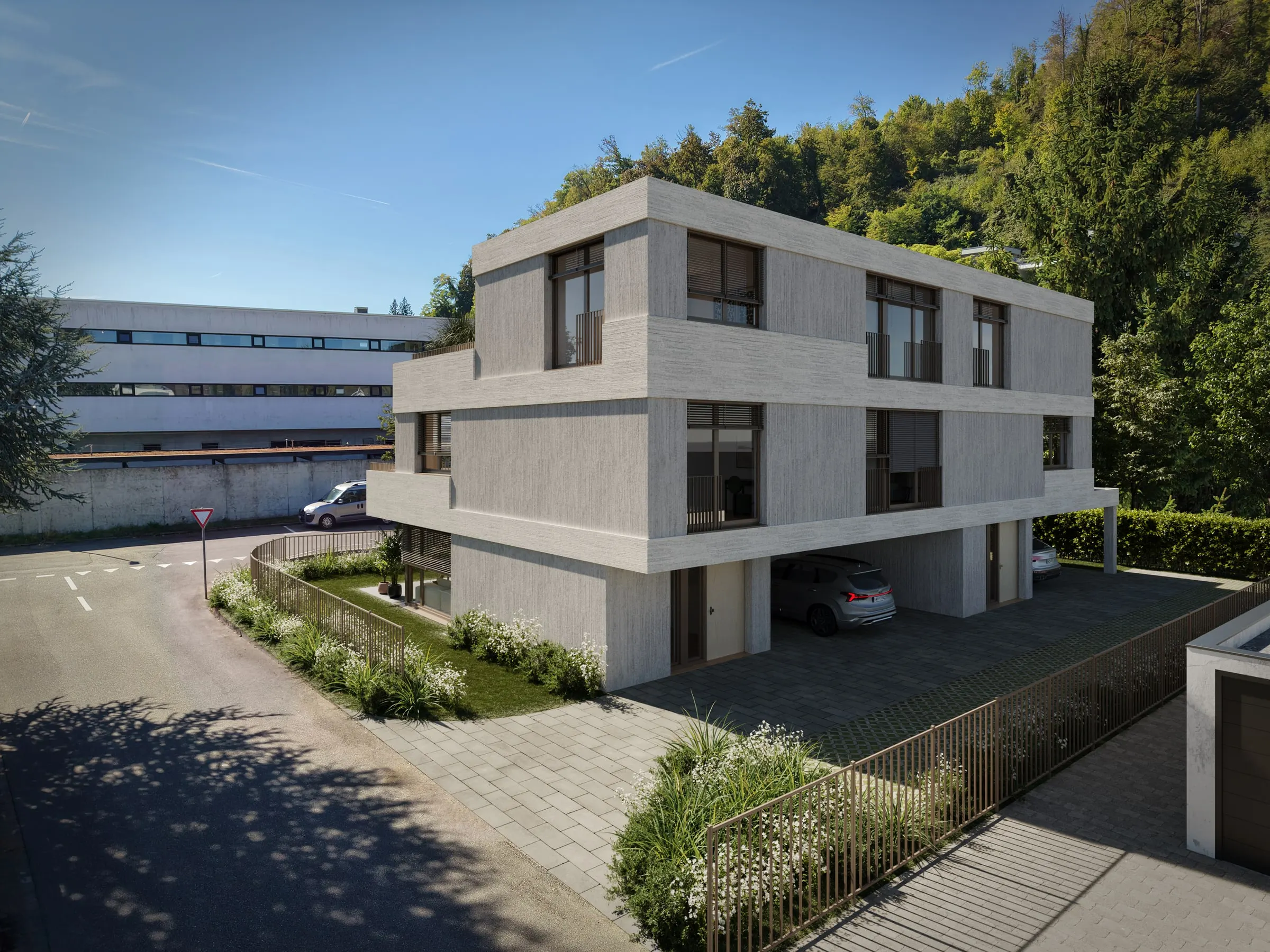 Visualisierung der Strassenansicht bei Tag