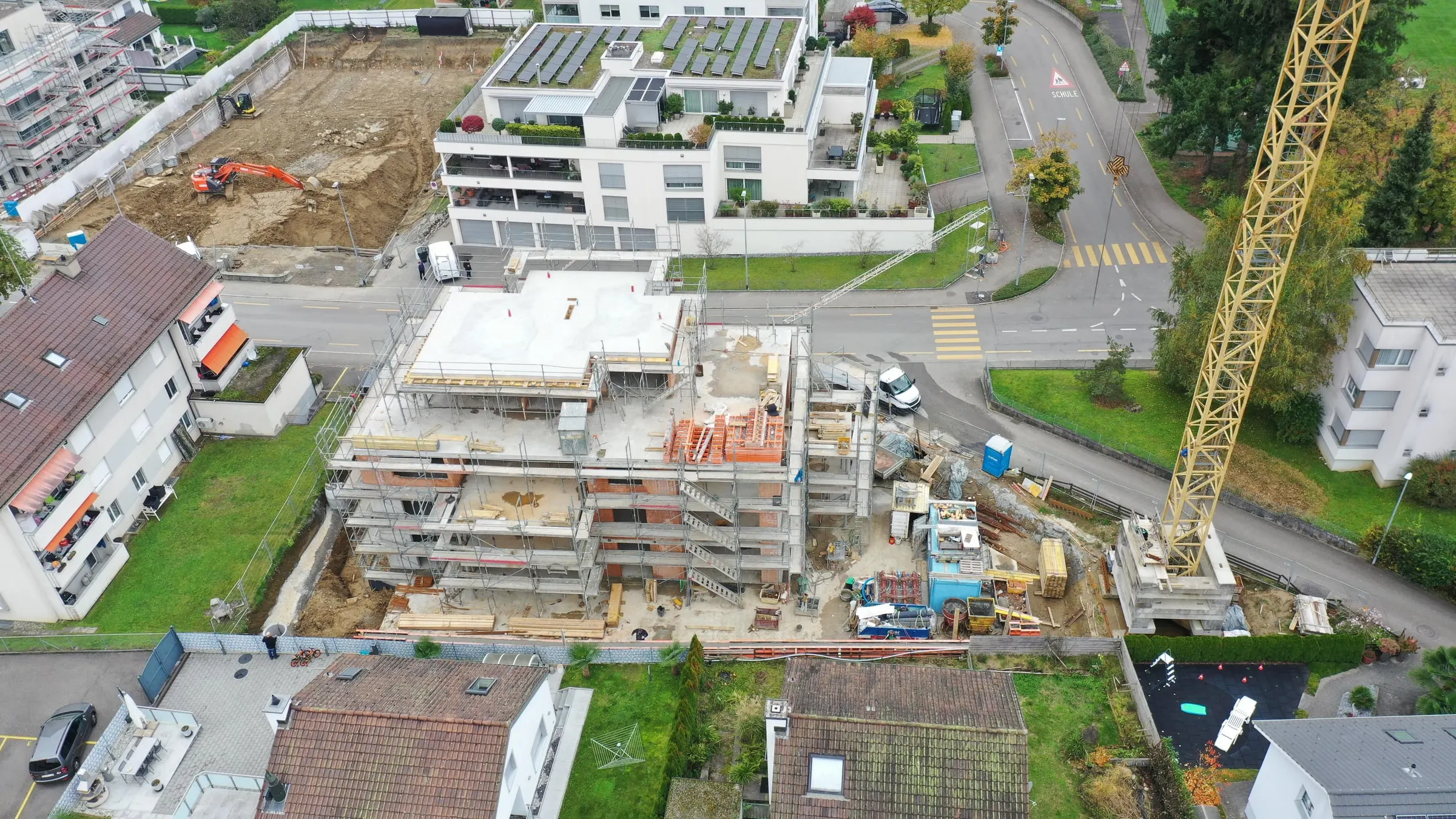 Luftaufnahme des Bestands vor dem Rückbau