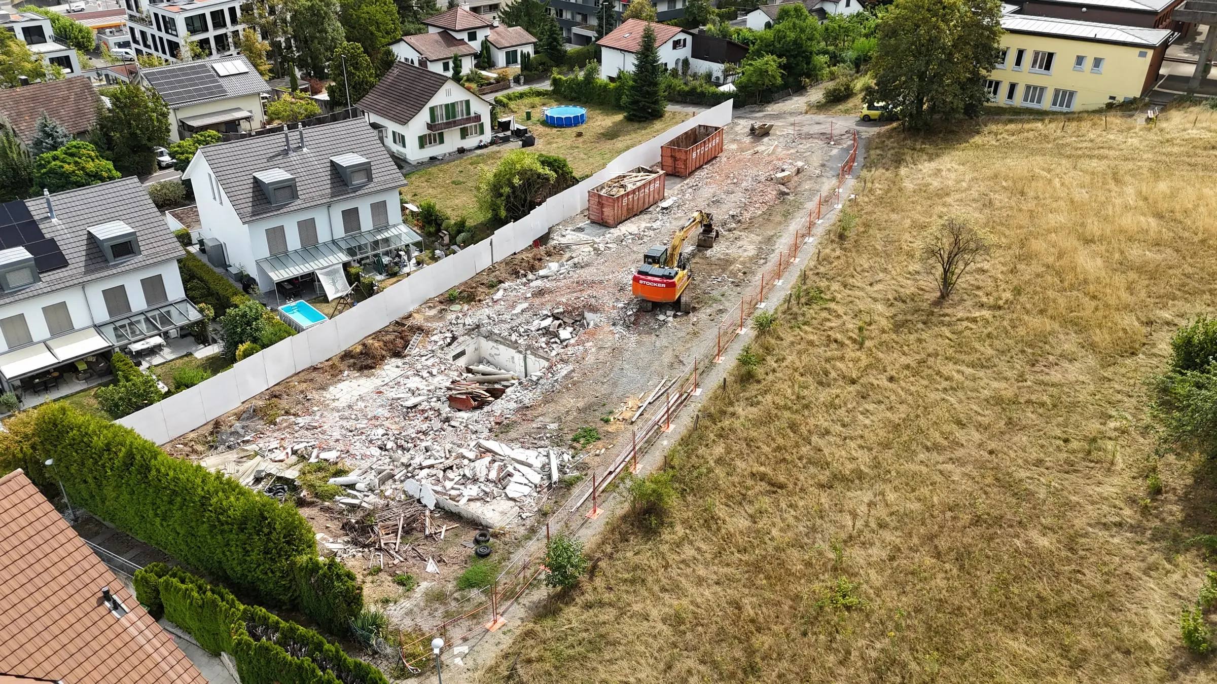 Rückbau der bestehenden Gebäude